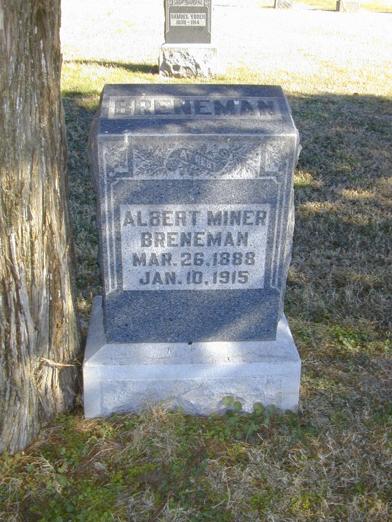 Albert Miner Breneman  - Ryan Township Cemetery, Sumner County, Milan, Kansas