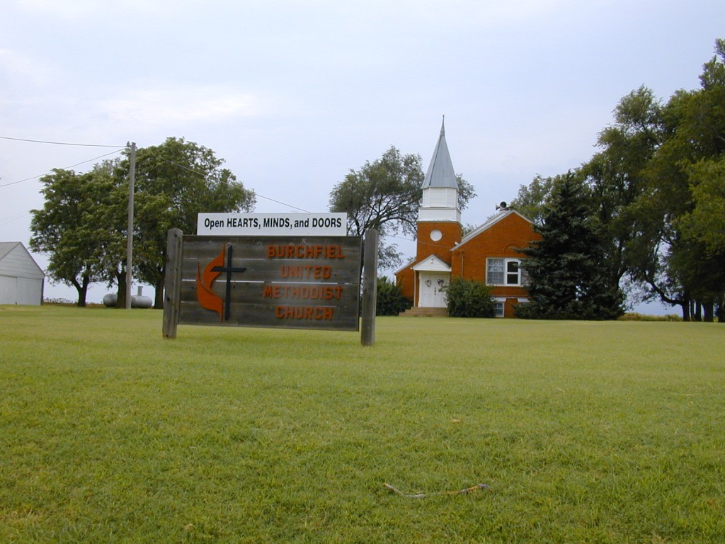 Burchfiel Church south of Anthony, KS, Harper County