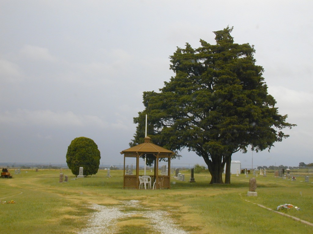 Burchfiel Cemetery - looking North into the cemetery